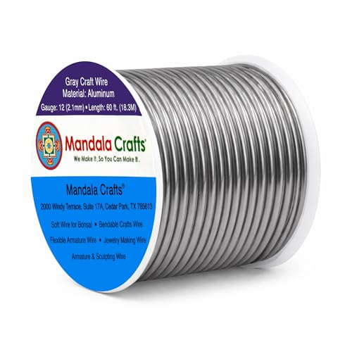 12 Gauge Gray Anodized Aluminum Craft Wire