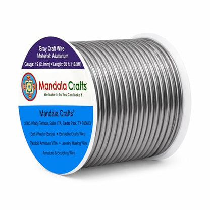 12 Gauge Gray Anodized Aluminum Craft Wire