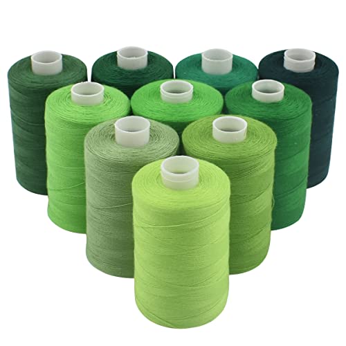 Sewing Thread 10 Color Sewing Industrial Purpose 1000 Yards Per Spool 40S (30000 Foot)