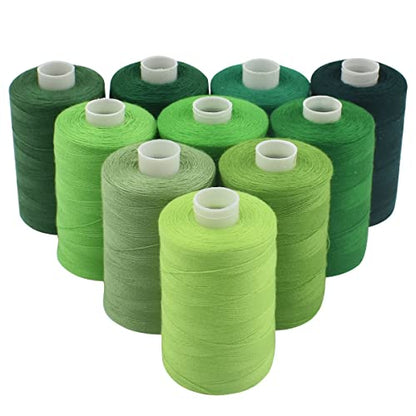 Sewing Thread 10 Color Sewing Industrial Purpose 1000 Yards Per Spool 40S (30000 Foot)