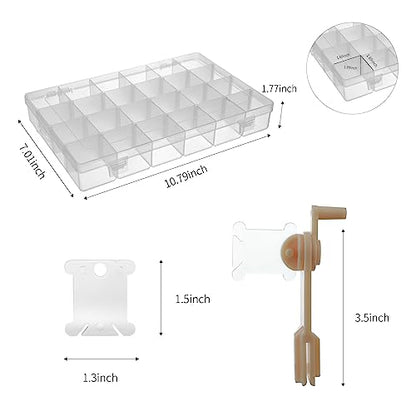2 Pack Embroidery Floss Organizer with 216 Pcs Embroidery Floss