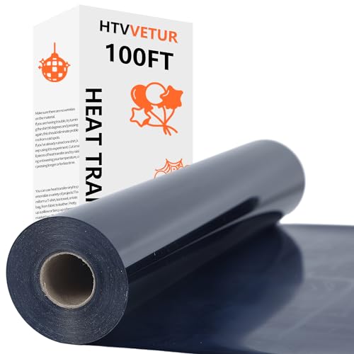 Black Iron on Vinyl Roll 12" x 100ft