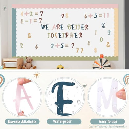 221 Pcs Boho Bulletin Board Letters for Classroom Wall (221 Count)
