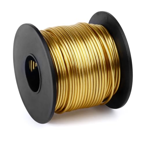 75FT 16 Gauge Bendable Gold Aluminum Craft Wire for Jewelry Making Craft (75 Foot)