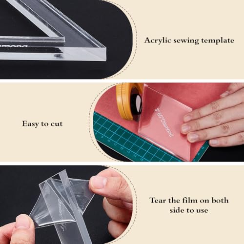 16 Sizes Diamond Quilting Template (16 Count)