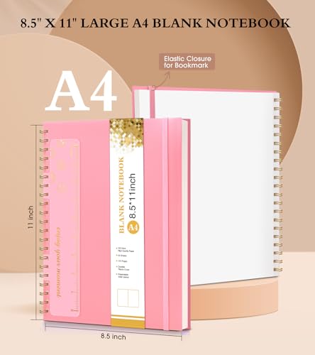 Blank Spiral Notebook Journal 8.5” x 11”