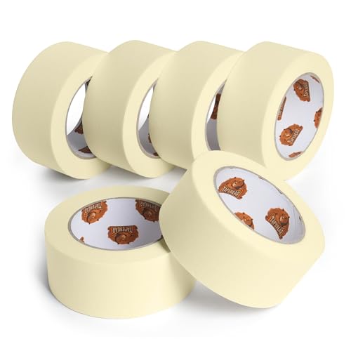 General Purpose Masking Tape Beige White 1.88" x 60Yards x 6Rolls (6 Count)