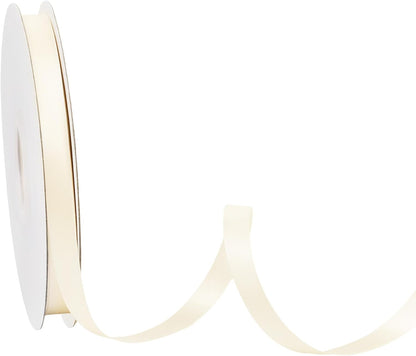 LaRibbons 3/8 Inch 50 Yard Double Faced Satin Ribbon,Ivory Small Satin Craft Fabric Ribbon for Gift Wrapping Floral Bouquets Wedding Party Decoration - Crafty Corner