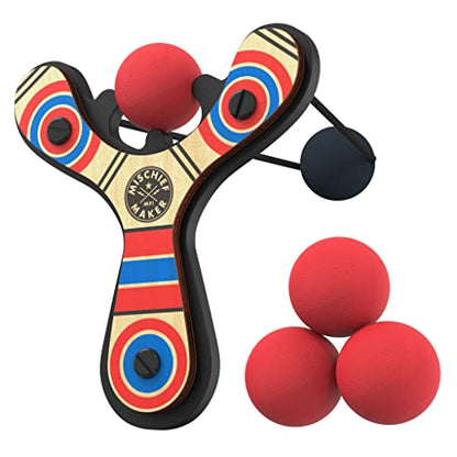 Mischief Maker® Wooden Slingshot for Kids with Soft Foam Balls (4 Count)