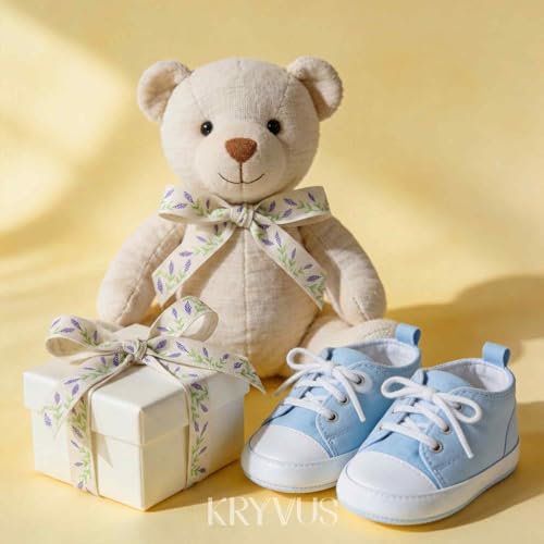 Lavender Floral Cotton Ribbon 5 (36 Foot)