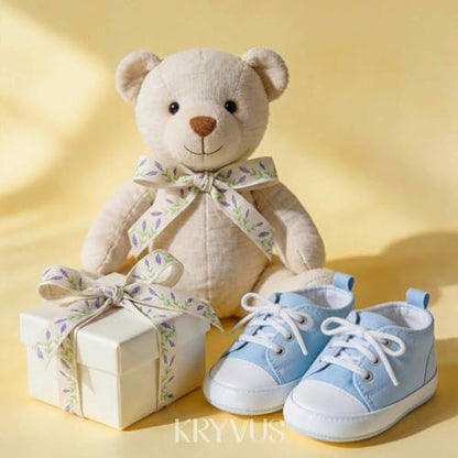 Lavender Floral Cotton Ribbon 5 (36 Foot)