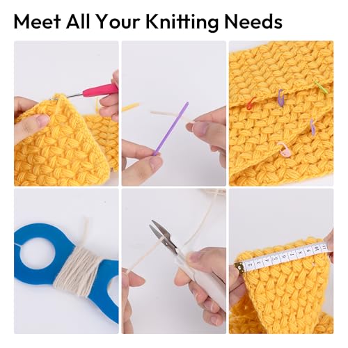 Electric Yarn Winder Crochet Tool Kit with 8pcs Hook for Beginners