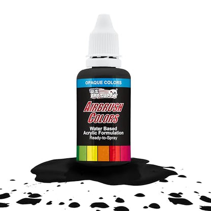 Opaque Deep Black Acrylic Airbrush Paint