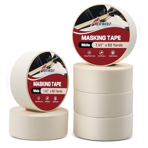 1.41" x 60 Yards Masking Tape 6 Pack (6 Count)