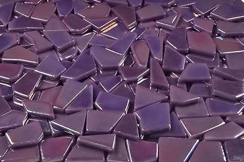Irregular Glass Mosaic Tiles Bulk 500g Glossy and Iridescent Mosaic Glass Tiles for DIY Projects and Arts and Crafts Solid Colors and Mixes (263 Count)