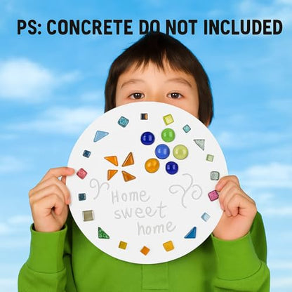 24 Pcs Stepping Stone Kit Includes Round Concrete Mold (24 Count)