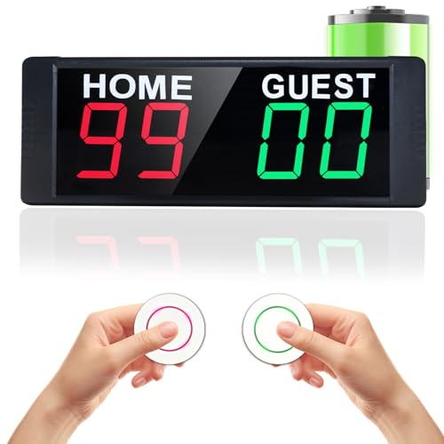 Portable Electronic Scoreboard with 2 Button Control
