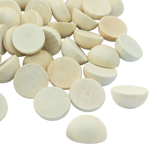 Half Wooden Beads