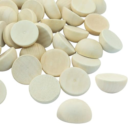 Half Wooden Beads