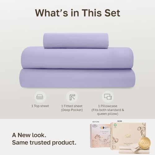 100% Organic Cotton Twin Bed Sheets Set