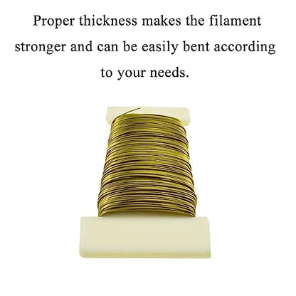 26Gauge Golden Metal Floral Wire
