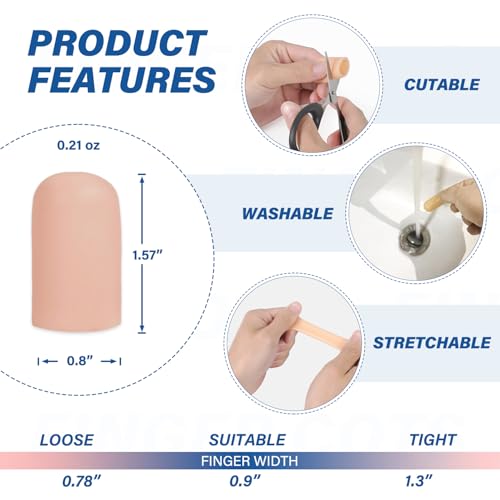 Gel Finger Cots Protectors (10 Count)