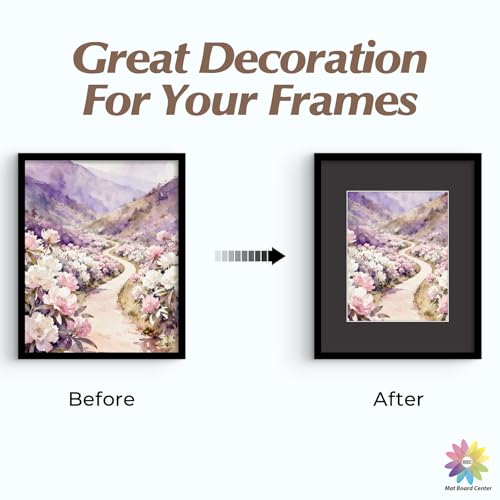 Mat Board Center 25 Pack 16x20 Picture Mat for 11x14 Photo Black