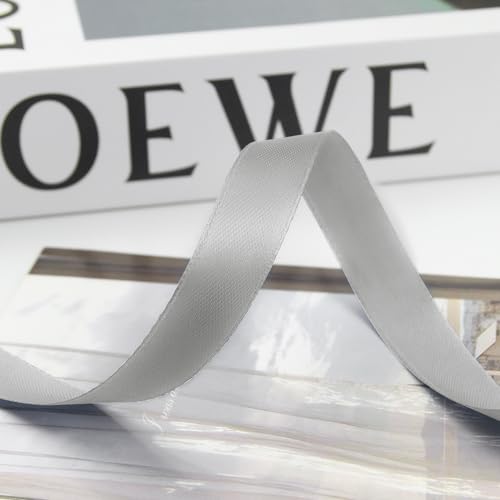 5 8 Inch 100 Yards Satin Ribbon Silver