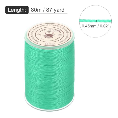 Waxed Cord 0.45mm Waxed Thread 87 Yard Wax String Leather Cord for Bracelet Making