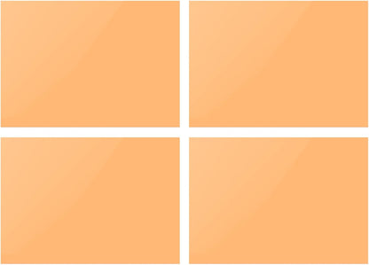 DMiotech 4Pcs Correction Gel Light Filter Overlay Transparent Plastic PVC Sheets Orange for Photo，Film,Video