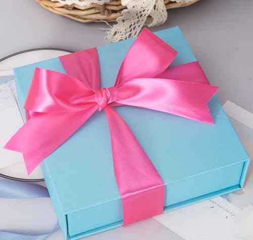 1 1 2 Inch Rose Red Solid Satin Ribbon for Gift Wrapping