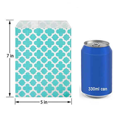 200 Pcs Teal Blue Candy Buffet Bags