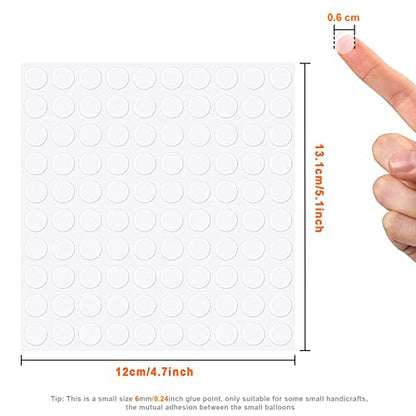 1000 Pcs Double Sided Adhesive Dots Clear Glue Point Tape Stickers Balloon Glue Round Mini No Traces Adhesive Sticker Dot Sticker for Classroom Decor Craft DIY Office (1000 Count)