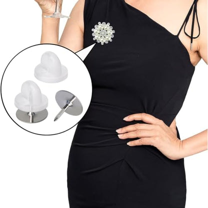 400pcs PVC Rubber Pin Backs Heliltd Butterfly Clutch Pins Tie Tacks Blank Pins for Uniform Badges Backing Holder Clasp Lapel Pin Enamel Pins