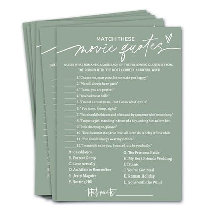 Bridal Shower Games Cards (26 Count)