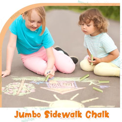 25 Pcs Sidewalk Chalks for Kids Non Toxic Jumbo Chalk for Party Gift Outdoor Art Classroom Play Painting (25 Count)
