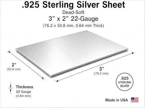 3"x2" Solid Sterling