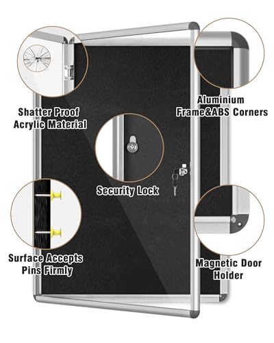 38"x28" Enclosed Bulletin Board