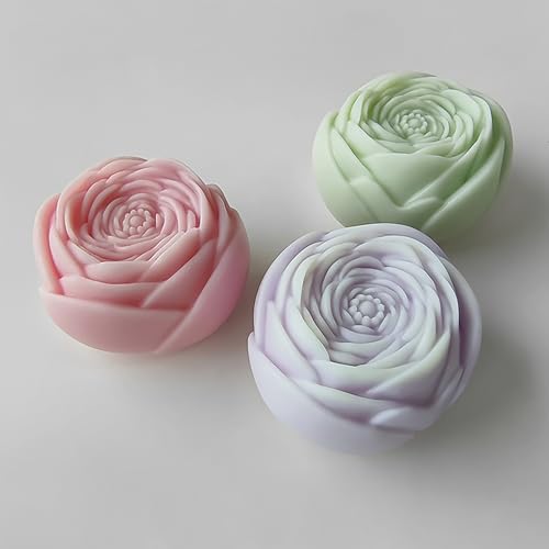 Rose Ball 3D Round Flower Peony Resin Casting Molds