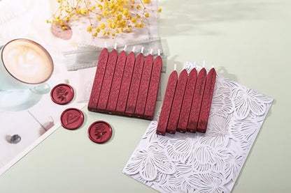 12Pcs Sealing Wax Sticks with Wicks for Wax Seal Stamp (12 Count)