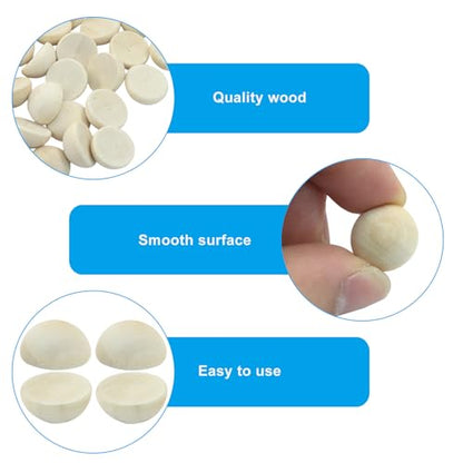 Half Wooden Beads