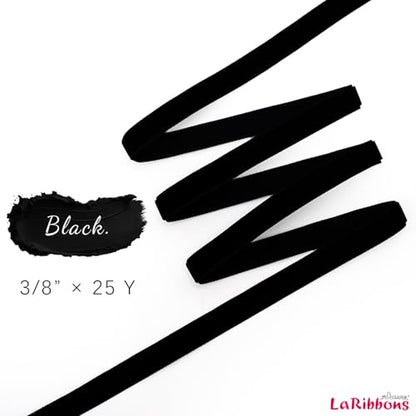 Black Thin Velvet Ribbon