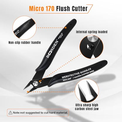 2 Pack Small Micro Wire Cutters Flush Cutter Pliers 5