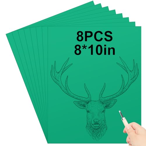 8 Pcs 8 x 10 Inch Linoleum Blocks for Printmaking
