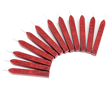 12Pcs Sealing Wax Sticks with Wicks for Wax Seal Stamp (12 Count)