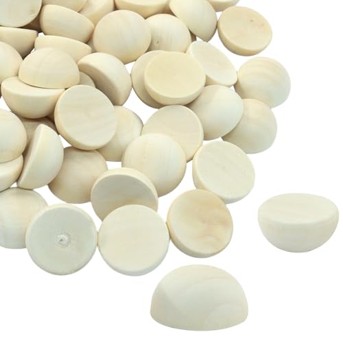 Half Wooden Beads