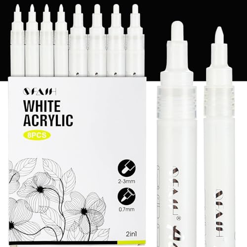 Acrylic White Paint Pens (8 Count)