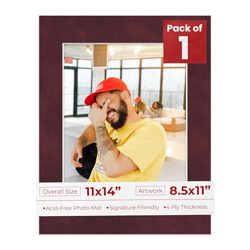 11x14 Mat Bevel Cut for 8.5x11 Photos