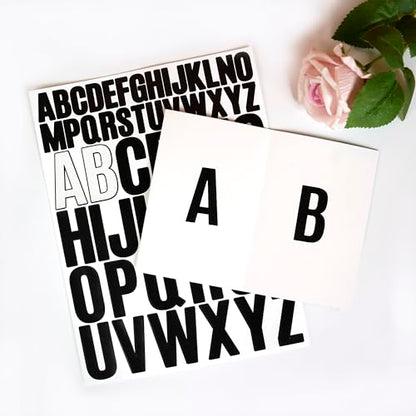 Letter Stickers 1560 Pieces 30 Sheets Stick on Vinyl Letters Capital Alphabet Sticker Letter for Craft Bulletin Boards Classroom Home Business Decor (1560 Count)