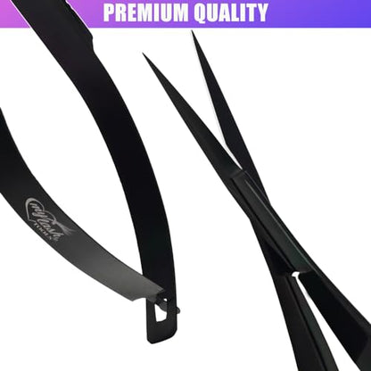 Cross Edge Spring Scissors 5 Inch straight Stainless Steel Precision Eyebrow & Eyelash Shaping & Trimming Scissor